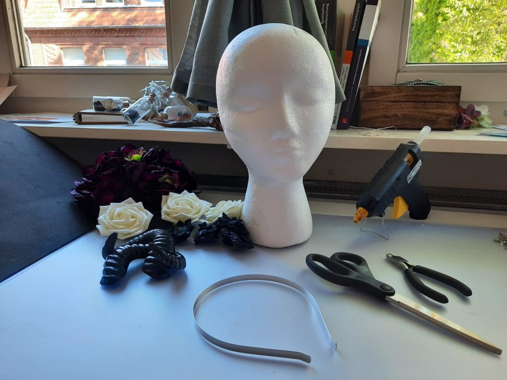 Blumen Headpiece Kopfschmuck basteln DIY 